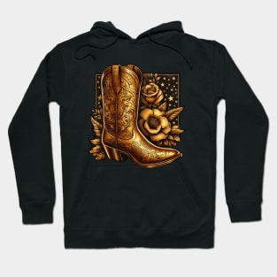 Gold cowboy boots Hoodie